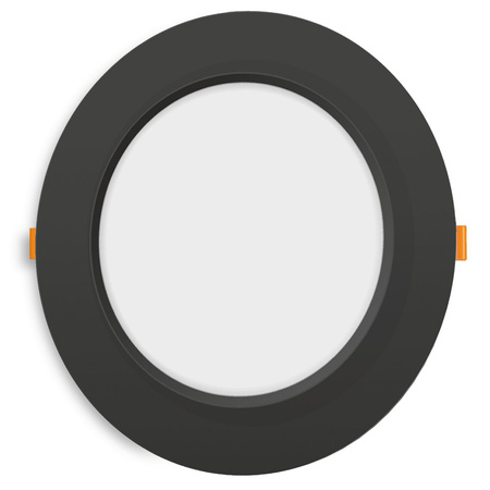 LED-Paneel Einbauleuchte 6W 620lm 4000K Neutral Schwarz Videx