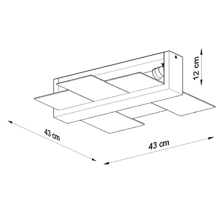 FENIKS 2 2xE27 Modern Weiß Holz SOLLUX Deckenanbauleuchte
