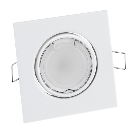 Einbaustrahler GU10, MR16 Einbauspot HALOGEN Quadrat beweglich Weiße Blech PICTOR LUMILED