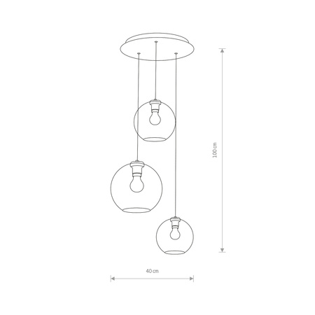 VETRO III Hängelampe 7641 Nowodvorski 3xE27 Decke Glasschirm Modern