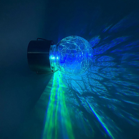 LED-Solar-Gartenlampe hängende LED-RGB-KUGEL Glas schwarz Cracked-Glas-Effekt