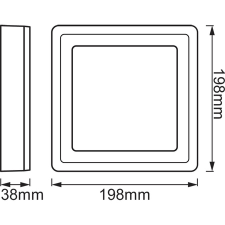 Aufbau-LED-Panel-Deckenleuchte CLICK WHITE 16W 750lm 3000K Warm 20cm LEDVANCE