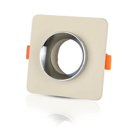 Deckeneinbauleuchte GU10 mit Öse quadratisch Weiß/Chrom VT-862 V-TAC – 5 Jahre Garantie