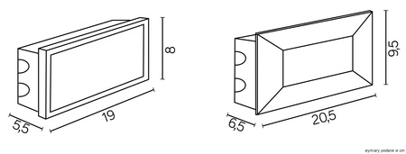 Gartenleuchte für den Außenbereich LED-Wandeinbauleuchte Led Inox C 04 3,5 W 187lm 3000 K warm Su-Ma