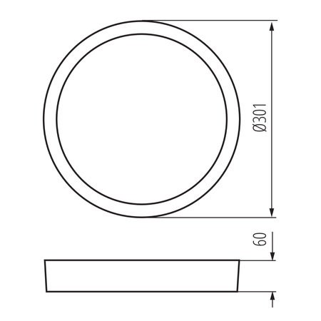 LED-Deckenleuchte 20W 2560lm CCT IP65 Aufbaumontage Schwarz DABER KANLUX