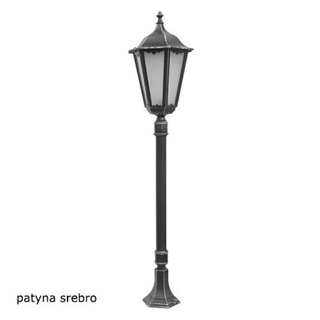 Outdoor-Gartenlampenmast LATERNE E27 Retro Maxi K 5002/1 BD 45 170cm schwarz Su-Ma