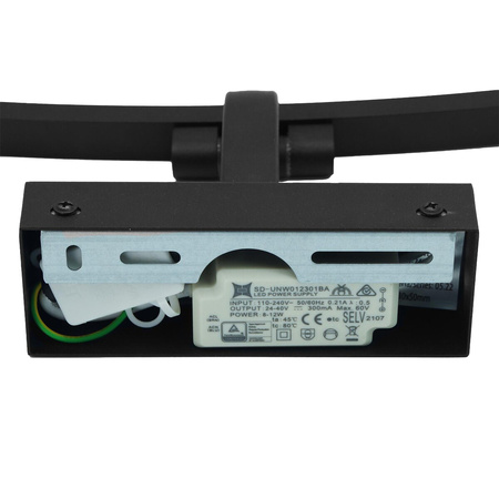 Lampe über dem Spiegel LED Wandleuchte Badezimmer IP44 12W Schwarz 50cm TERRA