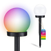 LUMILED LED Solar Gartenlampe ATRIS Driven White Ball 10cm RGB