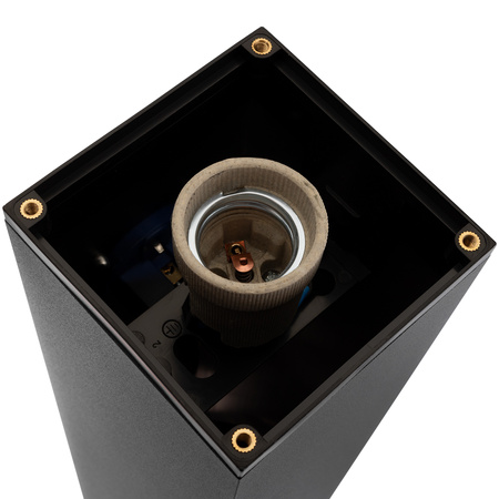 Gartenleuchte E27, Außenstehleuchte Pollerleuchte mit Steckdose 80cm TAXUS 2 LUMILED