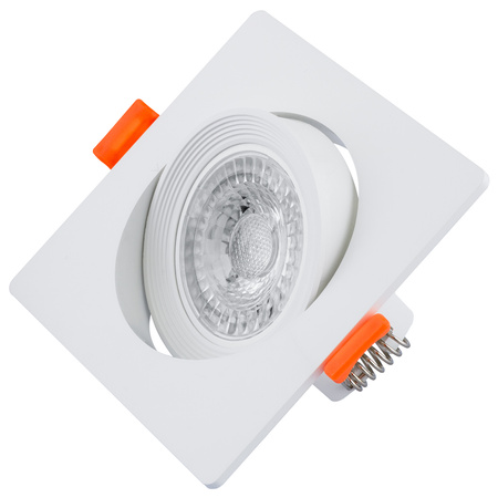 Einbaustrahler GU10, MR16 Einbauspot HALOGEN Quadrat beweglich Weiß VENTUS LUMILED