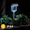 LED SOLAR Gartenlampe Chrom 6000K kaltweiß 41cm