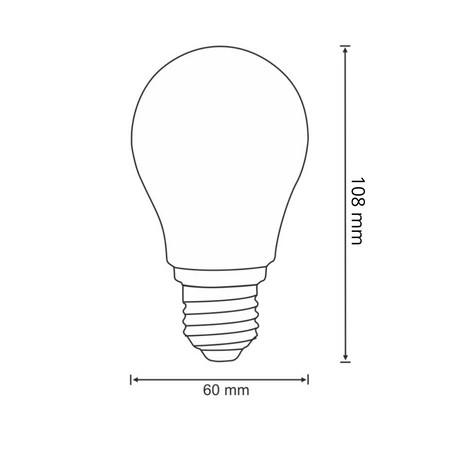 E27 A60 LED Leuchtmittel 7W = 60W 806lm 4000K Neutral 320° GOLDLUX Filament (Polux)