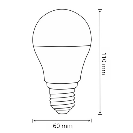 LED Lampen E27 A60 8W = 60W 720lm 3000K Wärme 360° GOLDLUX (Polux) Mikrowellenbewegung + Dämmerungssensor