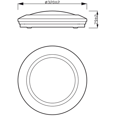 LED Plafond Aufputz CINNABAR 17W 2700K 32cm PHILIPS