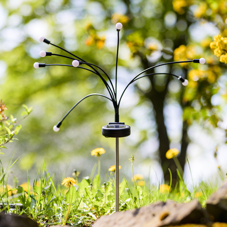 Solar Gartenlampe LED TULIO Angetriebene Dekorative Gebläsekugeln RGB LUMILED