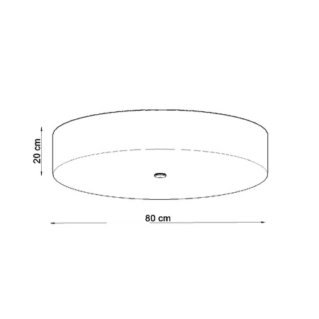 Deckenleuchte LED SKALA 6xE27 Runde Leuchte 80cm Schwarz SOLLUX