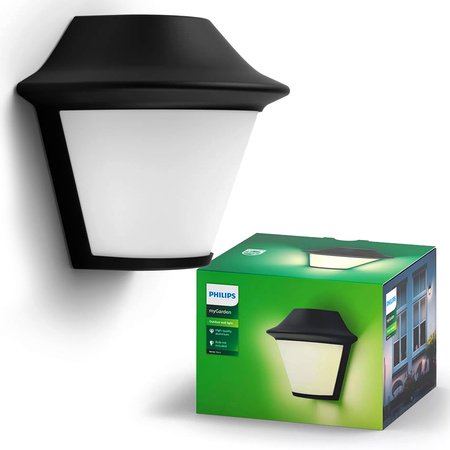 Gartenleuchte LED Wandleuchte SERRES myGarden E27 IP44 Schwarz PHILIPS