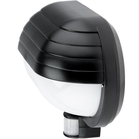 FRODA Gartenwandleuchte E27 IP44 mit PIR-Sensor Schwarz