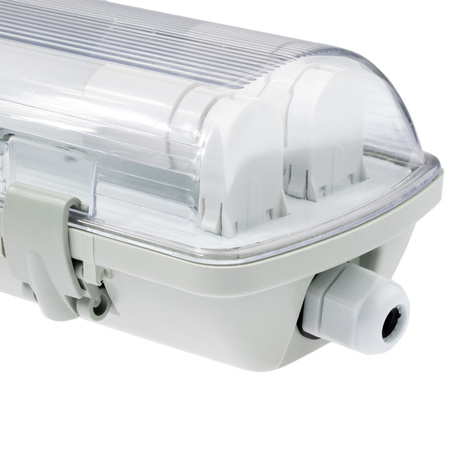 Hermetische Feuchtraumleuchte LED 2x T8, G13 Leuchte IP65 60cm+LED-Leuchtstofflampen 9W 6500K LUMILED