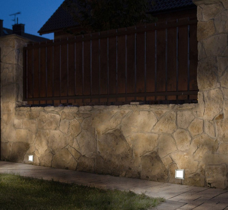 Gartenleuchte für den Außenbereich LED-Wandeinbauleuchte Led Inox D 04 3,5 W 195lm 3000 K warm Su-Ma