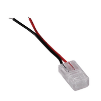 Stecker für LED-Streifen COB Flexibel einseitig 2polig 8mm Weiß Sanico Goldlux