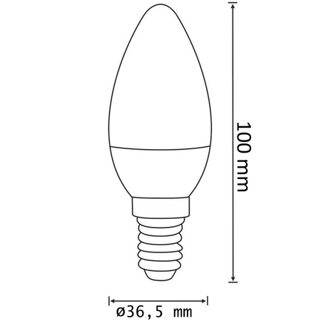 3x LED Lampen E14 C37 4,7W = 40W 470lm 4000K Neutral 220° Milchig TOSHIBA