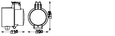 Smart Outdoor EU Steckdose 230V 3680W 16A LEDVANCE SMART+ ZigBee mit Kabel