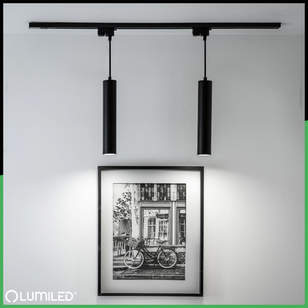 Hängelampe 29cm Reflektor GU10 LED SOPLO Schwarz LUMILED