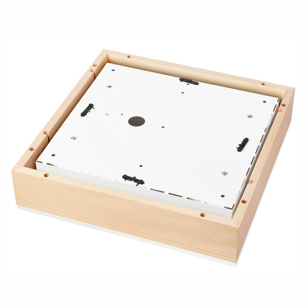 Plafond LED-Deckenleuchte SANTIAGO 4xE27 Quadratisch aus Holz LD-PD-9.5 Lamkur