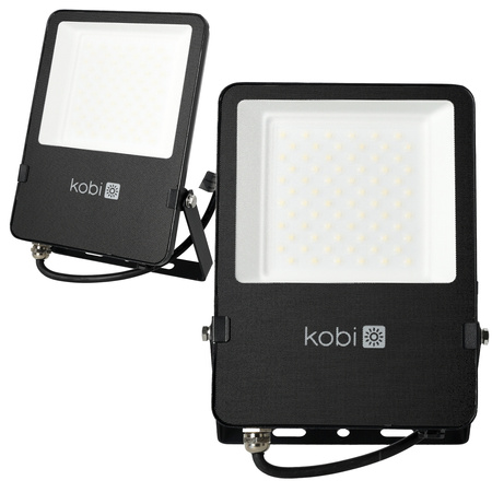 LED-Außenstrahler Garten 50W 6500lm 4000K Neutral 120° IP65 IK06 Schwarz Seul Kobi