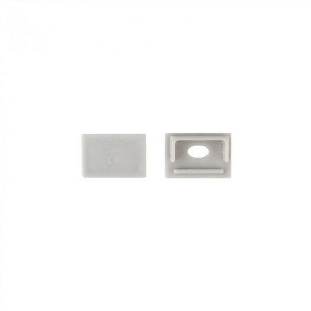 Aluminium-LED-Profil für Gipskartonplatten REGIPS breit unter Fliese Weiß 1m mit transparentem Diffusor für LED-Streifen + Endkappen Serie GNS Ecolight