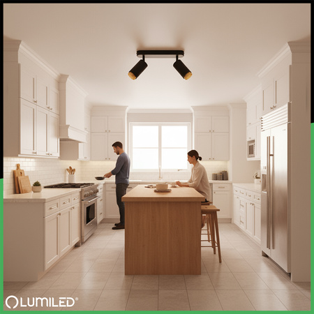 SPOT TUBA Reflektor-Deckenleuchte GU10 Schwarz ELIGIS LUMILED