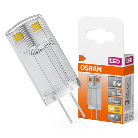 LED G4 CAPSULE Leuchtmittel 0,9W = 10W 100lm 2700K Warm 320° OSRAM Star