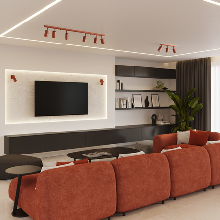 Tuba Spot Decke Plafond Lampe 3x GU10 Ocker Rot Ring Bittersweet Shimmer SL.1509 Sollux