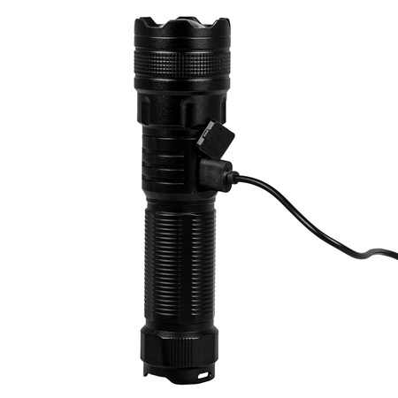 Wiederaufladbare taktische LED-Taschenlampe 600lm 10W Leistungsstarke ZOOM POWERBANK VA0179 VAYOX