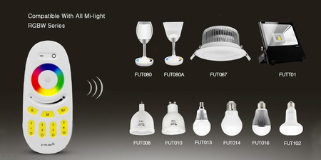 RGB LED RGB+W Funkfernbedienung 4 ZONEN Wi-Fi TOUCH Mi-Light - FUT096