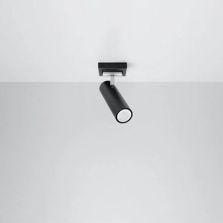 DIREZIONE GU10 Reflektor Deckenleuchte Halogen Leuchte Beweglich Schwarz SOLLUX