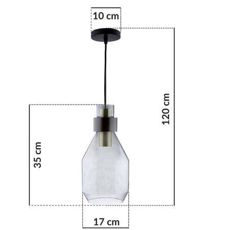 Pendelleuchte mit 1x E27-Sockeln, Hängelampe Dunkle Glas UMBRA LUMILED