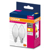 2x LED Lampe E14 B35 4,9W = 40W 470lm 3000K Wärme 220° OSRAM VALUE