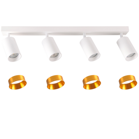 Streifenlampe Decken- und Wand-LED-Leuchte 4 xGU10 MARIBEL Weiß GOLDLUX (Polux)