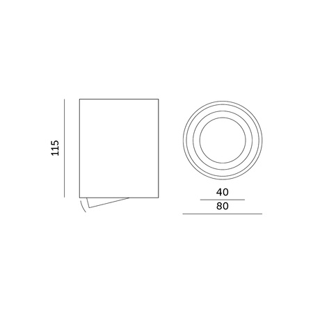 Aufbau-Halogenleuchte Spot OH36L KOBI ROUND MOVABLE GU10WEISS
