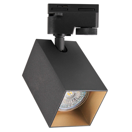 GU10 Schwarz+Gold Stromschienenleuchte für Tragschienen Square POLUX