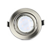 3x Einbauleuchte Satin Nickel + GU10 LED Leuchtmittel 5W 3000K VT-4444 V-TAC