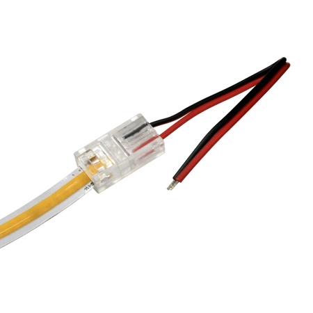 Stecker für LED-Streifen COB Flexibel einseitig 2polig 8mm Weiß Sanico Goldlux