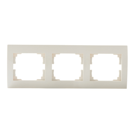 Horizontaler 3fach-Rahmen für LOGI-Steckdose creme KANLUX
