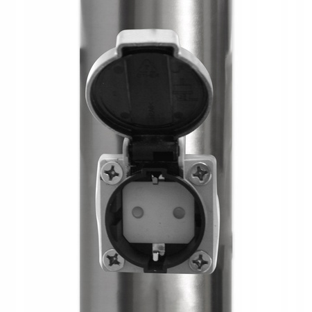 Außengartenlampe E27 SILVER POST 65cm mit 230V-Fassung