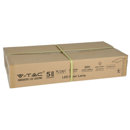 LED Stehlampe 80W 4000K Dimmbar Touch Silber VT-8400 V-TAC