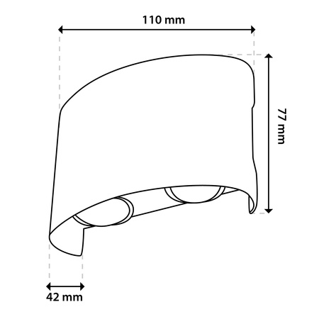 Wandleuchte Außen, Garten-Wandleuchte IP54 4W nach oben und unten UBERO LUMILED
