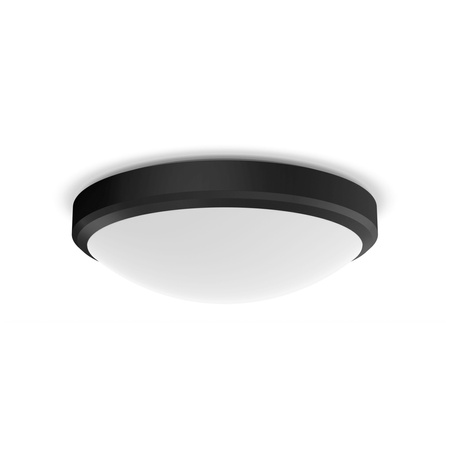 Plafond LED-Anbauleuchte DORIS 6W 2700K IP44 22cm Schwarz PHILIPS