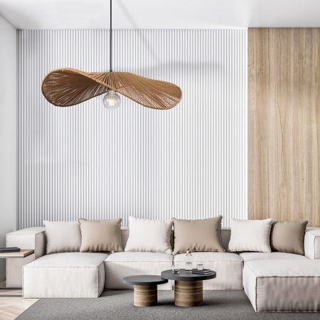 Hängelampe E27 Beige BAMBUS NATURAL Sanico Goldlux